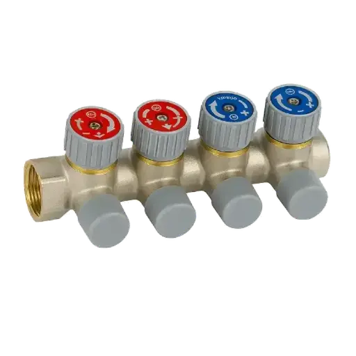 [HB-02806-3] Collettore Nichelato Frontale 4 Vie